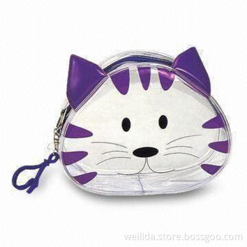 PVC Promotional Cosmetic Bag in Cat Head Design